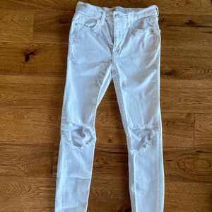 Free People Ripped Knee Jeans